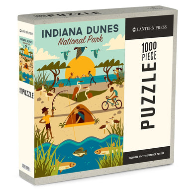 Indiana Dunes National Park Geometric 1000 Piece Puzzle - Indie Indie Bang! Bang!