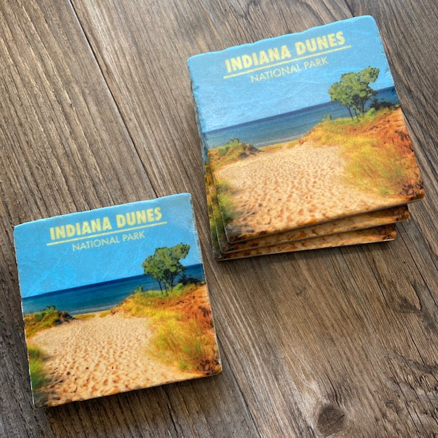 Indiana Dunes Beach Scene Coaster - Thumbnail 2