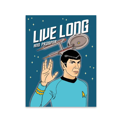 Live Long And Prosper Birthday Card - Indie Indie Bang! Bang!