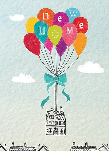 New Home Balloons Card - Indie Indie Bang! Bang!