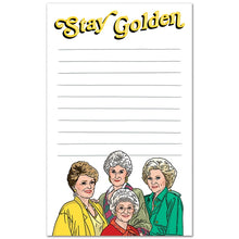 Load image into Gallery viewer, Golden Girls &#39;Stay Golden&#39; Notepad - Indie Indie Bang! Bang!
