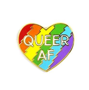 Queer AF Enamel Pin - Indie Indie Bang! Bang!