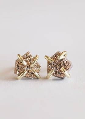 Rose Gold Free Form Earrings - Indie Indie Bang! Bang!