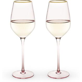 Rose Crystal White Wine Glass Set 2 - Indie Indie Bang! Bang!