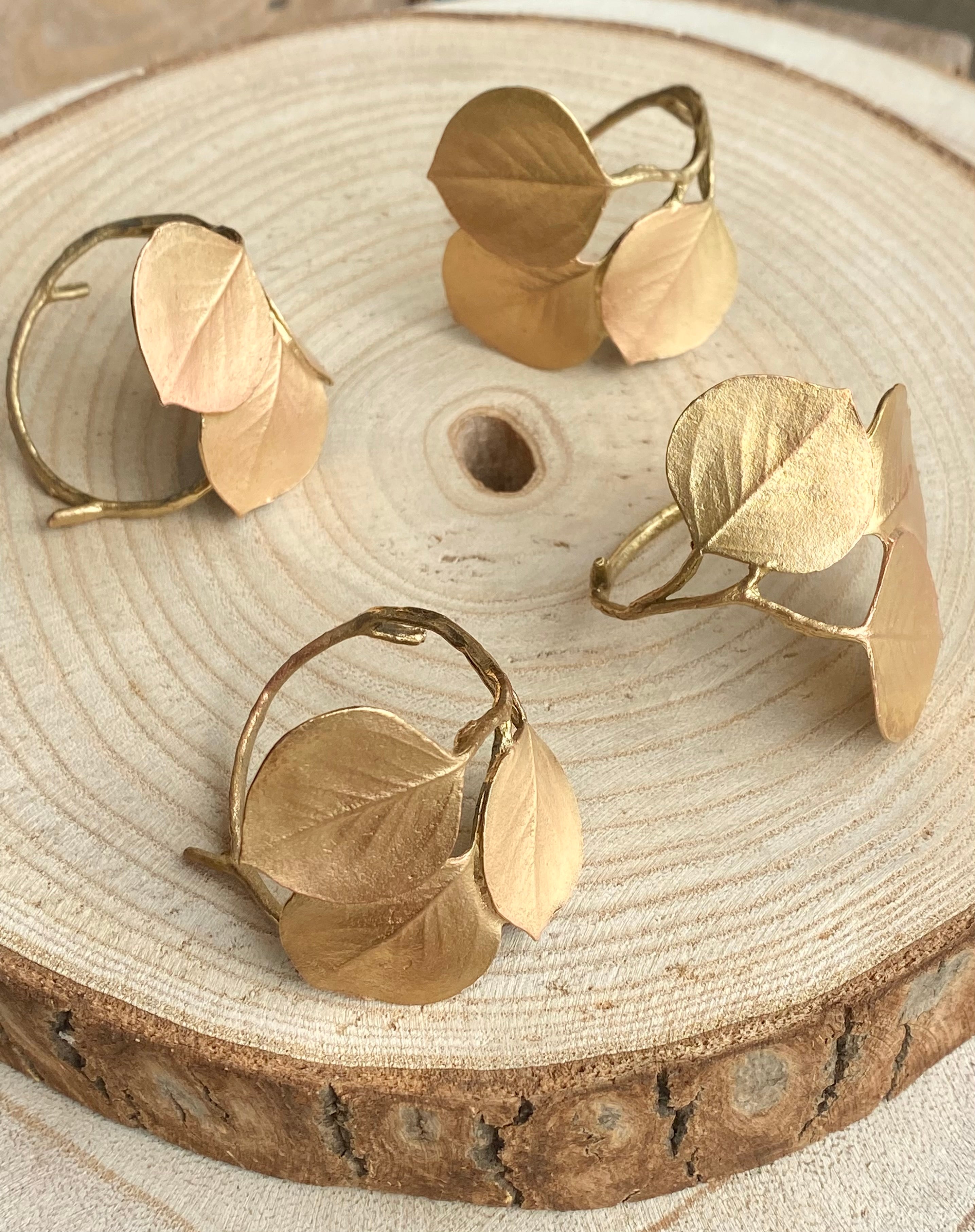 Michael Michaud Leaf Eucalyptus Napkin Rings - Thumbnail 2