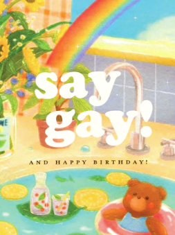 Say Gay Birthday - Indie Indie Bang! Bang!