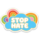 Load image into Gallery viewer, Stop Hate Sticker! - Indie Indie Bang! Bang!