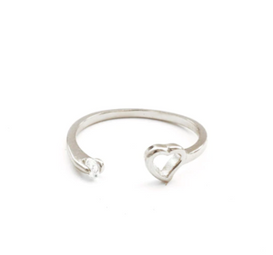 Silver Heart and Sparkle Ring - Indie Indie Bang! Bang!