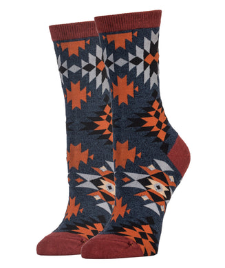 Spicy Hibiscus Women's Crew Socks - Indie Indie Bang! Bang!