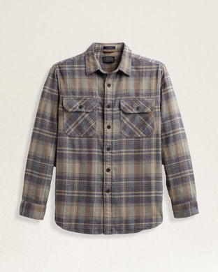 Burnside Flannel Taupe/Charcoal/Ochre Plaid - Indie Indie Bang! Bang!