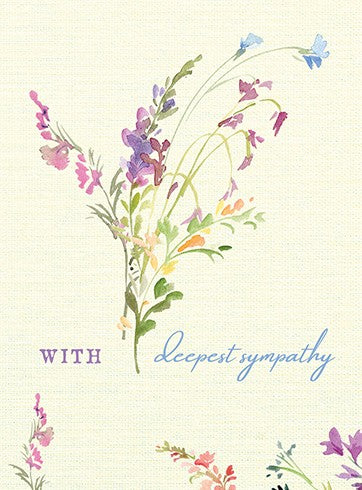 Field Flowers Sympathy Card - Indie Indie Bang! Bang!