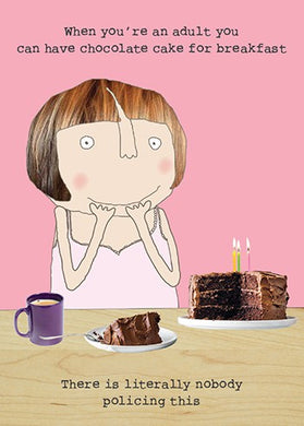 Cake Breakfast Birthday Card - Indie Indie Bang! Bang!