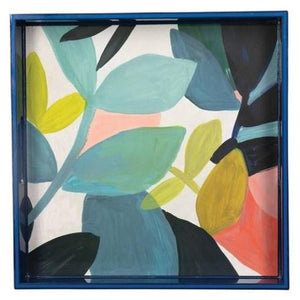 Tropical Leaves 15" Square Lacquer Tray - Indie Indie Bang! Bang!