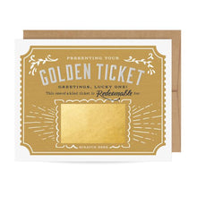 Load image into Gallery viewer, Golden Ticket Scratch-Off Card - Indie Indie Bang! Bang!