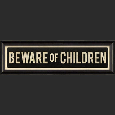 Beware of Children Sign Art - Indie Indie Bang! Bang!