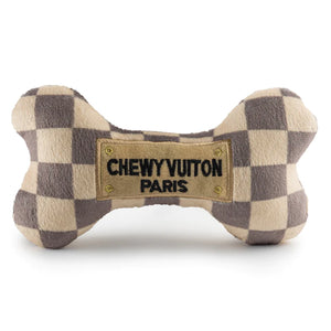 Checker Chewy Vuiton Bone Large & XL Dog Toy - Indie Indie Bang! Bang!